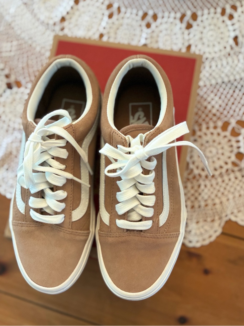 New Vans Old Skool Stackform Sneakers - Brown and White - Picture 10 of 12